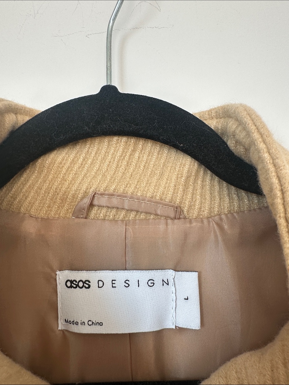 ASOS Tan Ribbed Zip-Up Bomber Jacket - Picture 4 of 5